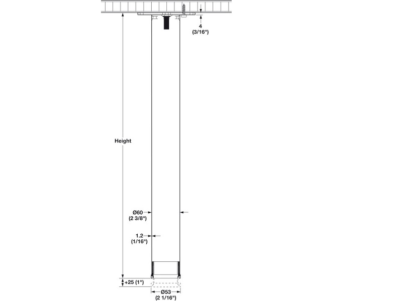 Patas de mesa de 34-1/2 pulgadas de níquel satinado
