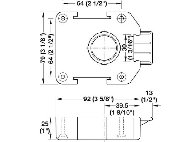 Base para sistema de zócalo Häfele AXILO® 78 - 637.76.341