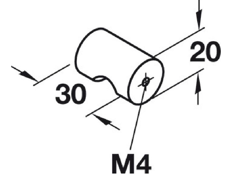 Tirador Hafele de bola / knob stainless steel mate 20mm - 134.80.629
