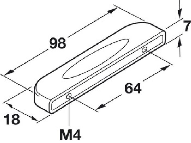 Tirador Hafele - 124.02.920 - 51193-70
