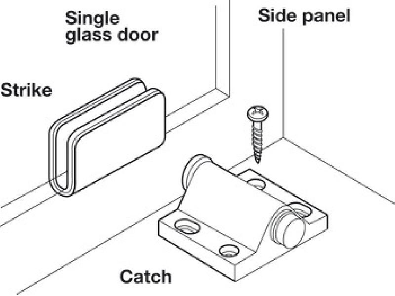 Tirador Hafele para puerta de cristal - 245.63.237