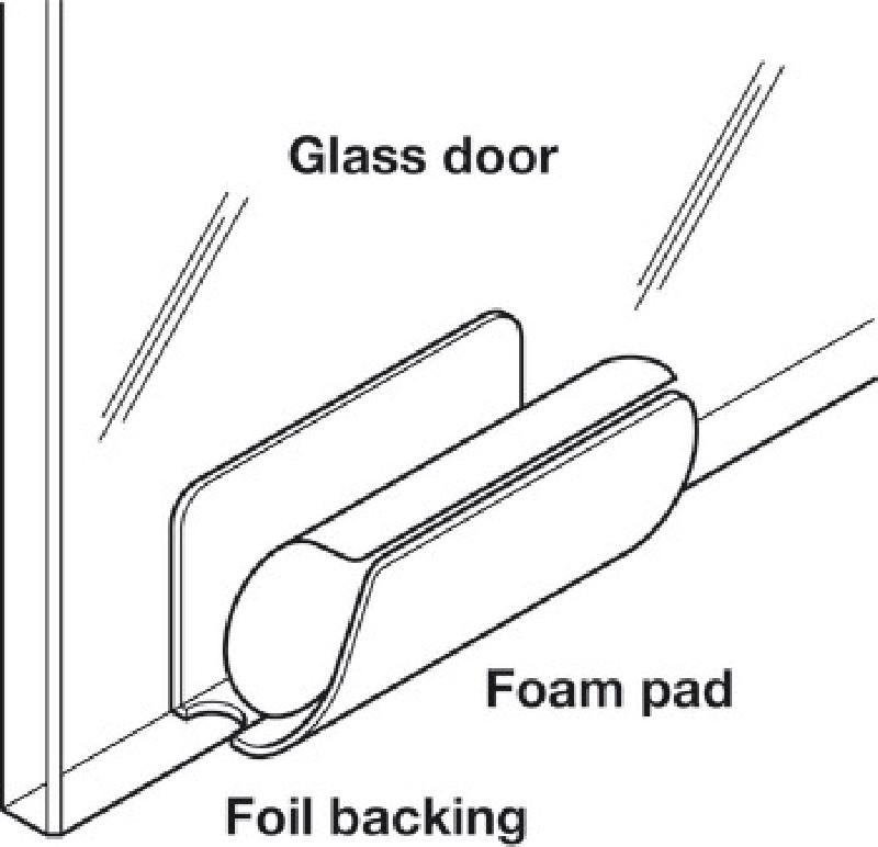 Tirador Hafele para puerta de cristal - 245.63.237