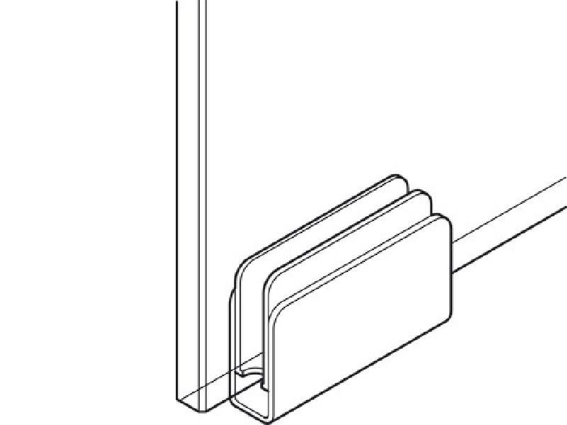 Tirador Hafele para puerta de cristal - 245.63.237