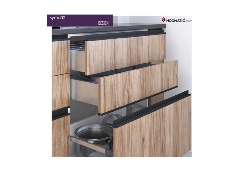 Tirador de perfil Rincomatic Syma32 de 8.5 ft color Negro Mate (52M)