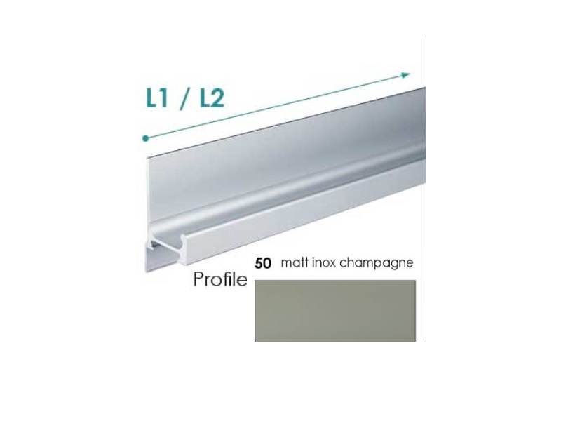 Tirador de perfil Rincomatic Syma32 de 8.5 ft color Inox Mate - Champagne (50)