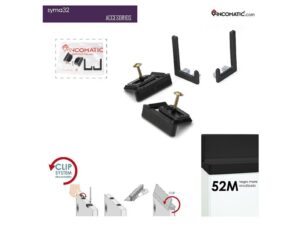 Terminal end cap para perfil Rincomatic Syma32 color Negro Mate (52M)