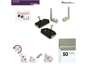 Terminal end cap para perfil Rincomatic Syma32 color Inox Mate - Champagne (50)