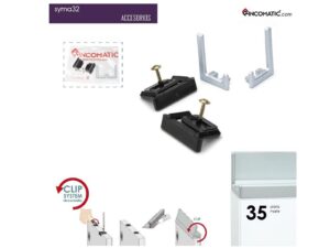 Terminal end cap para perfil Rincomatic Syma32 color Plata Mate (35)