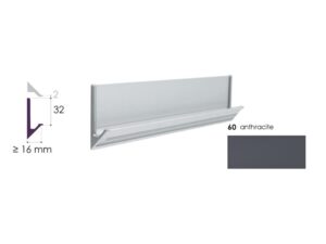 Tirador de perfil Rincomatic Syma32 Inglete 45° de 8.5 ft color Antracita (60)