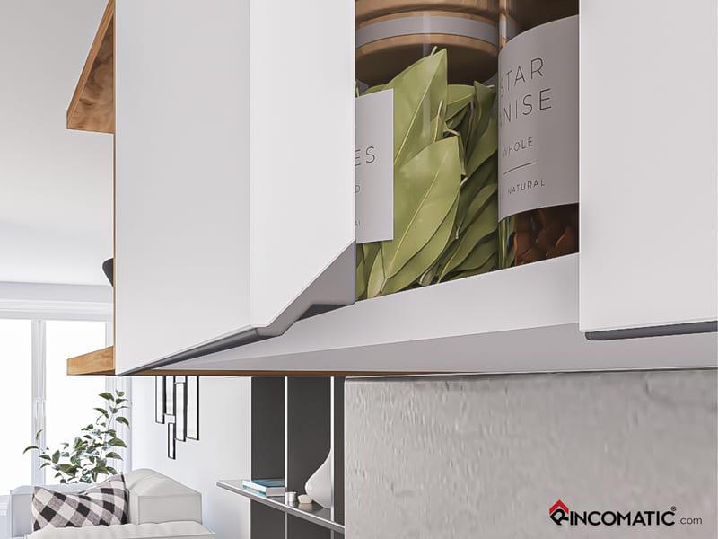 Tirador de perfil Rincomatic Syma2 Inglete 45° de 8.5 ft color Inox Mate - Champagne (50)