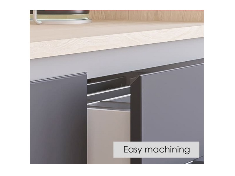 Tirador de perfil Rincomatic Syma2 Inglete 45° de 8.5 ft color Plata Mate (35)