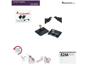 Terminal end cap para perfil Rincomatic Syma 2 Inglete 45° color Negro Mate (52M)