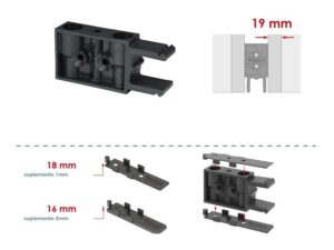 Clip para gola Rincomatic black matte