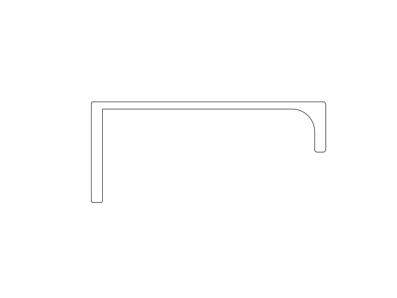 Tirador de perfil de aluminio Trebol de 8 ft recta, negra