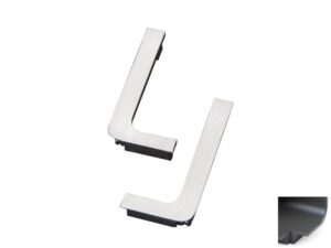 End caps black para gola en L Trebol TIV288 por par - 7279PB CAPS