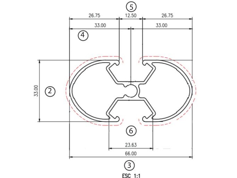 Perfil estructural ovalado de aluminio Mobile, color negro, 9ft 10in - PERALM11NG